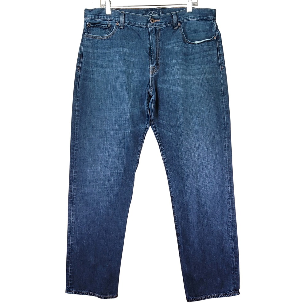 Lucky Brand Jeans Men 38x31 Blue Excellent 363 Vintage Straight Denim